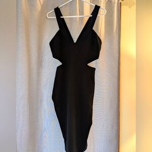 Elegant Black Cut-Out Dress By Likely